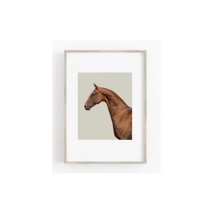 Artprint A5 Aquarellkunst Pferd Achal Teckiner 1